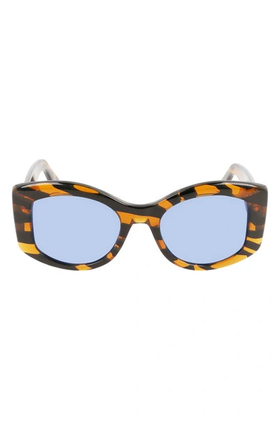 Lanvin Mother & Child 51mm Rectangular Sunglasses In Tiger