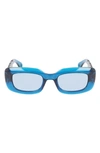 Lanvin Babe 50mm Rectangular Sunglasses In Blue