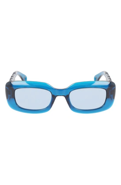 Lanvin Babe 50mm Rectangular Sunglasses In Blue
