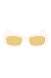 Lanvin Babe 50mm Rectangular Sunglasses In White