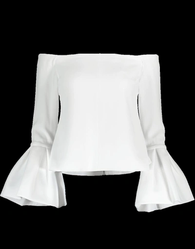 Alexis Off Shoulder Tess Bell Top In Ivory