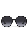 Dior 62mm Square Sunglasses In Dark Havana / Gradient Smoke