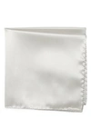 Eton Silk Wedding Pocket Square In Grey