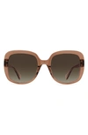 Kate Spade Wenonags 56mm Square Sunglasses In Brown