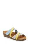 Naot Roxana Strappy Slip-on Sandal In Ice Gray/ Silver/ Yellow