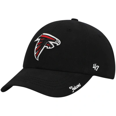 47 Brand '47 Black Atlanta Falcons Miata Clean Up Primary Adjustable Hat