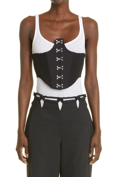 Dion Lee Stretch Cotton Corset In Black
