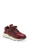 Nike Burgundy Air Huarache Sneakers In Dark Beetroot/ Sail/ Black