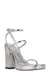 Marc Fisher Ltd Katin Ankle Strap Sandal In Silver