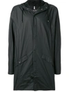 Rains Lightweight Hooded Rain Jacket In Black