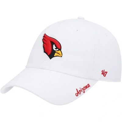 47 ' White Arizona Cardinals Miata Clean Up Logo Adjustable Hat