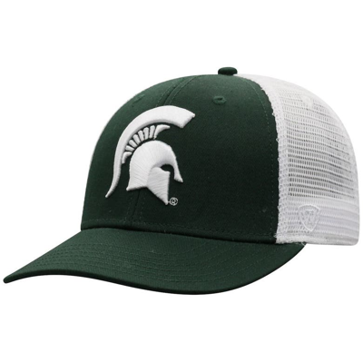 Top Of The World Men's  Green, White Michigan State Spartans Trucker Snapback Hat In Green,white