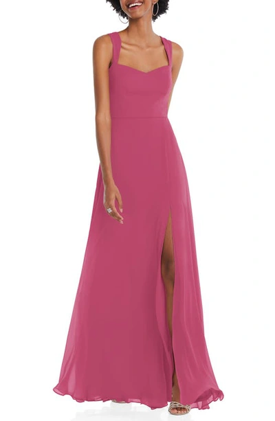 After Six Sweetheart Neck Evening Gown In Tea Rose