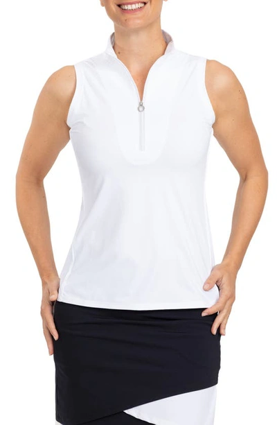 Kinona Keep It Covered Sleeveless Golf Top In White