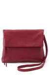 Hobo Draft Leather Crossbody Bag In Sangria