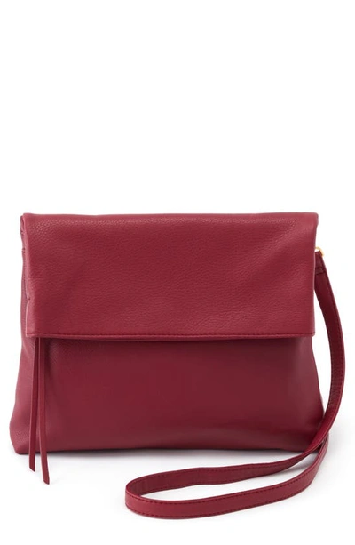 Hobo Draft Leather Crossbody Bag In Sangria
