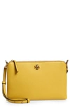 Tory Burch Kira Pebbled Leather Wallet Crossbody Bag In Golden Sunset