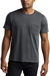 Rowan Asher Cotton Pocket T-shirt In Faded Black