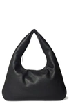 The Row Everyday Leather Shoulder Bag In Black