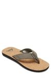 Quiksilver Molokai Abyss Flip Flop In Green/ Green/ Green