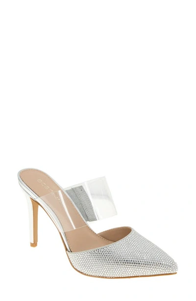 Bcbg Harnie Pointed Toe Mule In Silver