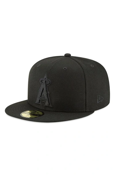 New Era Black Los Angeles Angels Primary Logo Basic 59fifty Fitted Hat