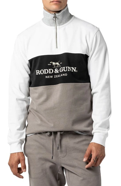 Rodd & Gunn Hillop Half Zip Rugby Pullover In Fawn