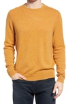 Nordstrom Cashmere Crewneck Sweater In Yellow Mustard