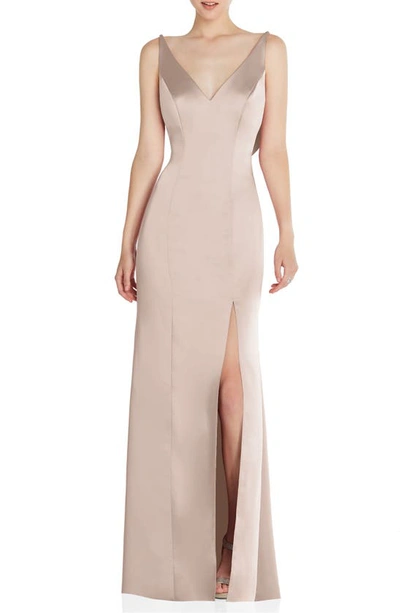 After Six Draped Cowl-back Sleeveless Gown In Pink