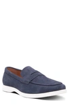 Gordon Rush Men's Parkside Penny Loafers In Navy Suede