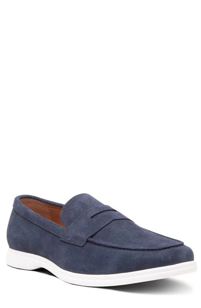 Gordon Rush Men's Parkside Penny Loafers In Navy Suede