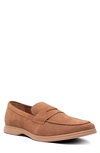 Gordon Rush Parkside Suede Penny Loafer In Cashew Suede