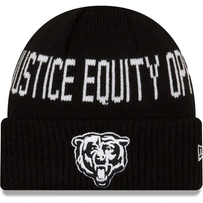 New Era Kids' Youth  Black Chicago Bears Social Justice Cuffed Knit Hat