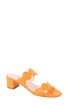 Patricia Green Palm Beach Slide Sandal In Orange Leather
