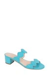 Patricia Green Palm Beach Slide Sandal In Turquoise Leather