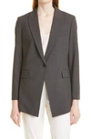 Theory Etiennette B Good Wool Suit Jacket In Charcoal