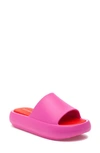 Beach Slides Squish Slide Sandal In Fuchsia/ Red Eva