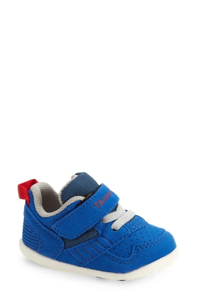 Tsukihoshi Kids' Racer-mid Washable Sneaker In Royal/ Red