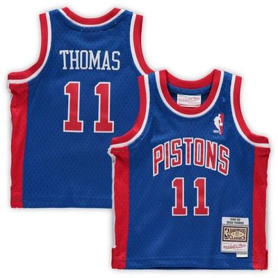 Mitchell & Ness Babies' Infant  Isiah Thomas Blue Detroit Pistons 1988/89 Hardwood Classics Retired Player Je