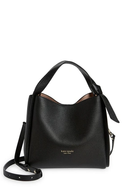 Kate Spade Knott Medium Leather Tote In Black