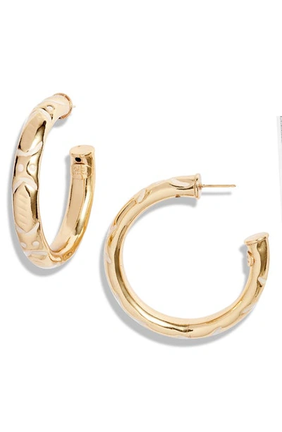 Gas Bijoux Bari Hoop Earrings In White And Gold