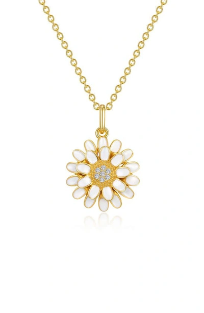 Lafonn Dainty Daisy Simulated Diamond Necklace In White