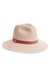 Nordstrom Packable Braided Paper Straw Panama Hat In Pink Neutral