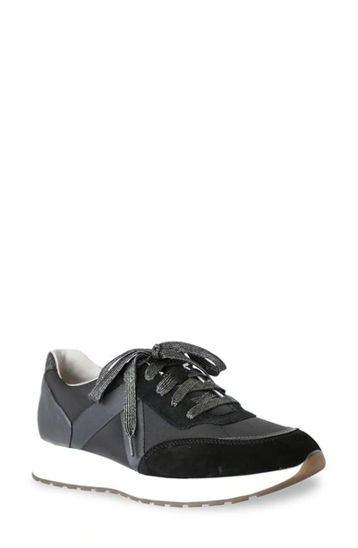 Munro Piper Sneaker In Black Suede