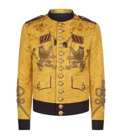 Dolce & Gabbana Military Jacquard Jacket In Multi