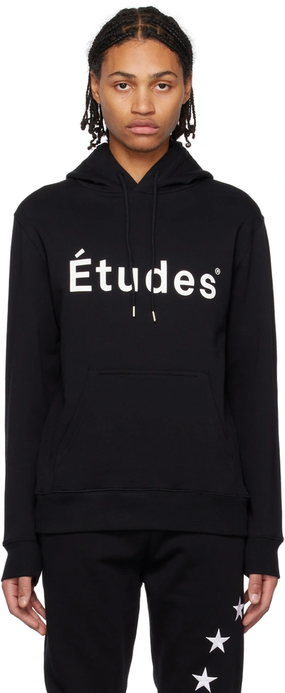 Etudes Studio Organic Cotton Sweatshirt With Contrasting Logo Print In Black