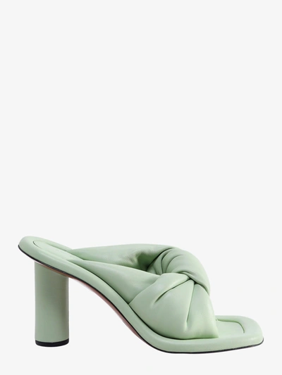 Ambush Padded Leather Sandals - Atterley In Green