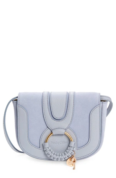 See By Chloé Mini Hana Leather Bag In Silver River