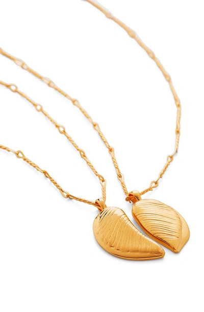 Monica Vinader Togetherness Set Of 2 Friendship Necklaces In Gold