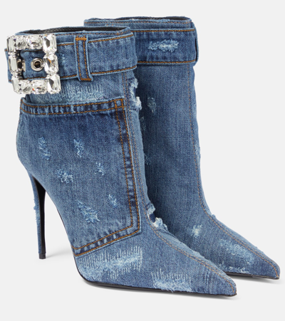 Dolce & Gabbana Ankle Boots Ct0873 Denim In Blue